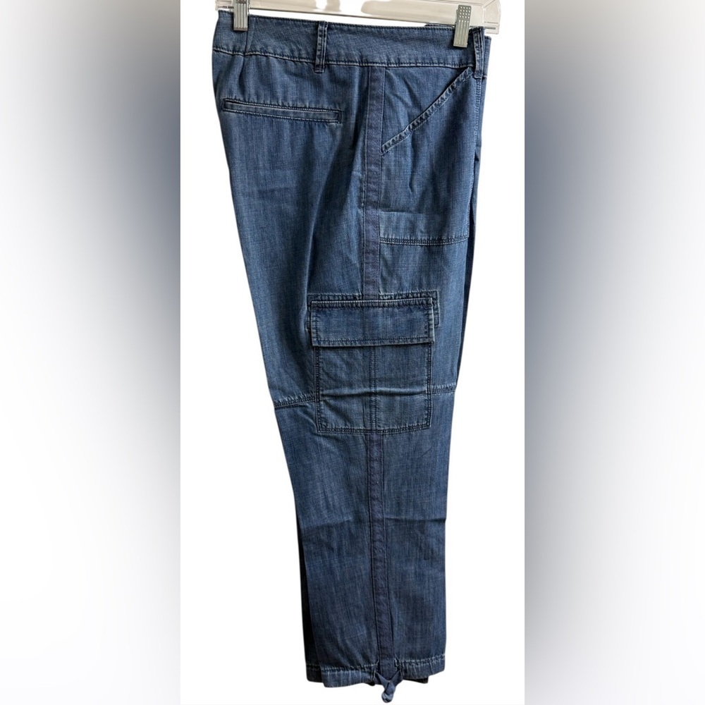 TOMMY HILFIGER WOMEN’S CHELSEA CARGO JEANS BLUE. SIZE: 12 CASUAL - Picture 8 of 15